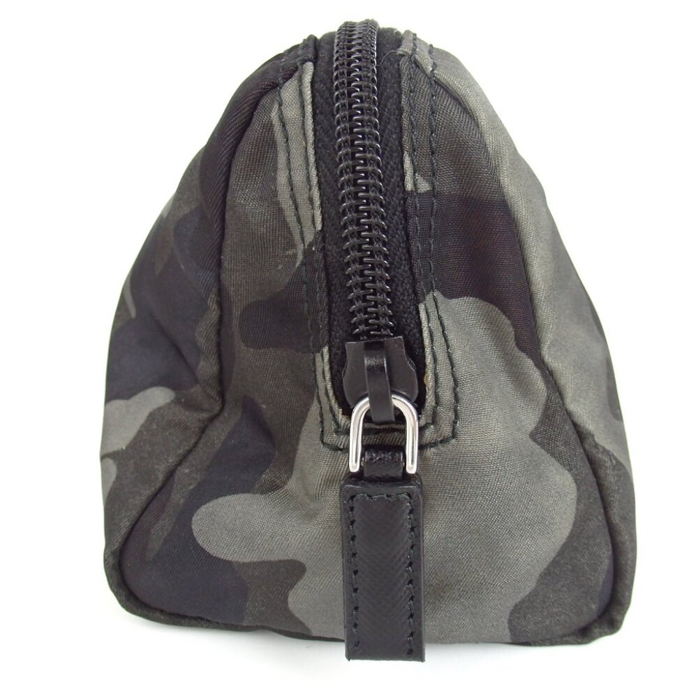 Authentic Prada Camouflage Pattern Pouch Nylon/Le… - image 3